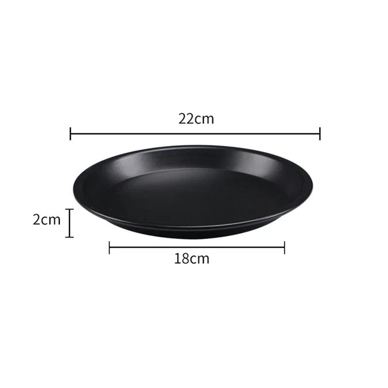 Axyaa 8/10 Inch Non-Stick Pizza Pan - Round Baking Tray and Cooking Sheet
