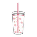 Axyaa Tritan Tumbler Cup with Straw & Lid Transparent Plastic for Cold Beverages
