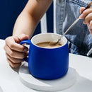 Axyaa Klein Blue Splash Ceramic Coffee Mug Gift Set with Spoon