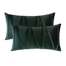 Axyaa Green Velvet Throw Pillow Covers - Set of 2
