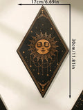 Axyaa Wooden Witchy Wall Pediments Moon Stars Sun Phases Snake Wall Decor