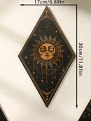 Axyaa Wooden Witchy Wall Pediments Moon Stars Sun Phases Snake Wall Decor