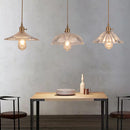 Axyaa Copper Holder Glass Chandelier Pendant Lamp for Dining Room