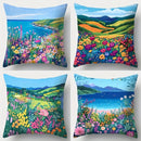 Axyaa Flower Sofa Pillow Cover Set - 17.7" x 17.7" - Home Decor