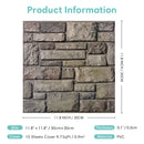 Axyaa 3D Faux Stone Peel and Stick Wall Panels - Set of 10