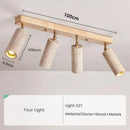 Axyaa Stone Metals Ceiling Light with 3 Warm Light Heads for Living Rooms