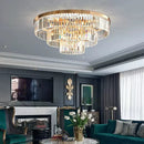 Axyaa Crystal Chandelier Ceiling Light - Elegant Home Decor for Bedroom, Living Room