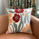 Axyaa Nordic Flower Embroidered Pillow Cover - Lightweight Luxury Home Decor