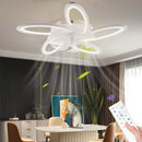 Axyaa 6-Speed Silent Ceiling Fan & Light Chandelier, Dimmable LED for Home Decor