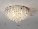 Axyaa Crystal Pendant Chandelier with E14 Holder for Modern Bedroom Lighting