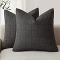 Axyaa Checked Cushion Cover White Grey Blue Green Ivory Autumn Decor Home Sofa