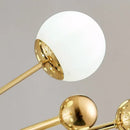 Axyaa Gold Glass Pendant Chandelier - Modern Hanging Light for Home Decor