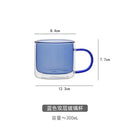 Axyaa Double-Layer Glass Mug with Handle, Heat-Resistant, Kawaii Design