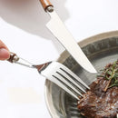 Axyaa Stainless Steel Cutlery Set with Wooden Handles