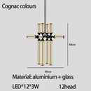Axyaa Glass Tube Pendant Light for Home LED in Minimalist Design