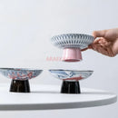 Axyaa High Foot Pastry Plate - Elegant Tea & Fruit Plate for Home