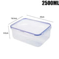Axyaa Rectangular Refrigerator Storage Box with Lid: Plastic Crisper for Fresh Food