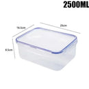 Axyaa Rectangular Refrigerator Storage Box with Lid: Plastic Crisper for Fresh Food