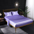 Axyaa Silky Satin Fitted Sheet Set - Soft & Smooth Solid Color Queen/King/Twin Size