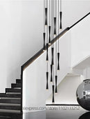 Axyaa Nordic LED Chandelier for Modern Villa Staircase Lighting