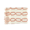 Axyaa Green Christmas Textured Knit Blanket with Tassel - Cozy & Lightweight