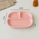 Axyaa Eco-friendly 3-Grid Compartment Plates for Food Dining Kitchen Dinnerware
