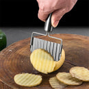 Axyaa Potato Chip Slicer Shredder Wavy Cutter French Fries Maker Food Crusher