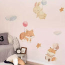 Axyaa Cute Animal Balloon Wall Stickers for Kids' Rooms & Nursery Decor