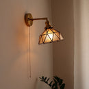 Axyaa Vintage Copper Glass Wall Sconce Indoor Bedside Light Fixture