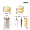 Axyaa Stainless Steel Thermal Lunch Box For Kids - Insulated Stackable Bento Box