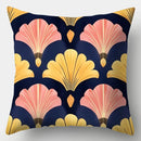 Axyaa Maple Leaf Checkered Printed Sofa Pillow Cover Set, 17.7" x 17.7", Home Decor