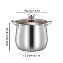 Axyaa Stainless Steel Large Capacity Soup Pot for Induction Gas Stove