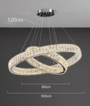 Axyaa Crystal Chandelier: Modern Stair Pendant Lamp for Living Room, Interior Lighting