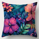 Axyaa Colorful Leaf Pillowcase Set, 4pcs 17.7" Sofa Pillow Covers, Home Decoration
