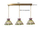 Axyaa Nordic Modern LED Flower Glass Copper Hanging Lamp for Home Decor