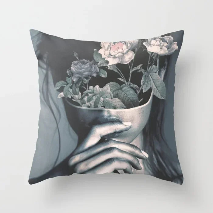 Rose Flora Pattern Pillow Case by Axyaa - Decorative Cushion Covers