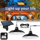 Axyaa Outdoor Solar Double-head Chandelier with Remote Control