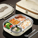 Axyaa Stainless Steel Insulated Bento Lunch Box Set with Bag - Office, School, Commercial