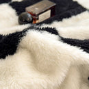 Axyaa Checkerboard Double Layer Fleece Blanket - Soft & Warm Plush Throw Blanket