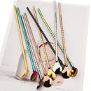 Axyaa Stainless Steel 2-in-1 Straw Spoon Set - Reusable Drink Straws for Parties