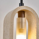 Axyaa Wabi Sabi Style Yellow Stone Pendant Light