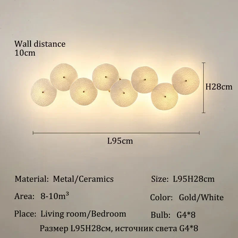 Axyaa Ceramic LED Wall Lamp: Modern French Luxury Design for Home Decor & Bedside Lighting