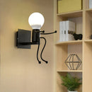 Axyaa Little Man Bedside Light: Modern LED Sconce for Children's Bedroom