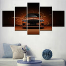 Axyaa Flying Spur Orange Vehicle Poster Painting - Home Decor Wall Art