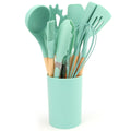 Silicone Kitchen Utensils Set with Storage Bucket - Axyaa Brand