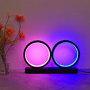 Axyaa Aluminum Double-circle Decorative Lamp for Bedroom and Living Room