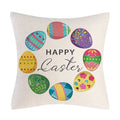 Axyaa Easter Bunny Eggs Pillow Cover - Home Decorative Throw Pillow Case