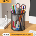 Axyaa Mesh Pencil Cup Pen Holder Black Metal Desktop Organizer