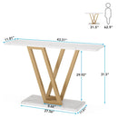 Axyaa Industrial Entryway Console Table, 43 Inch Home Furniture
