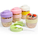 Axyaa Breakfast Oatmeal Cereal Cup Portable Yogurt Salad Spoon Container